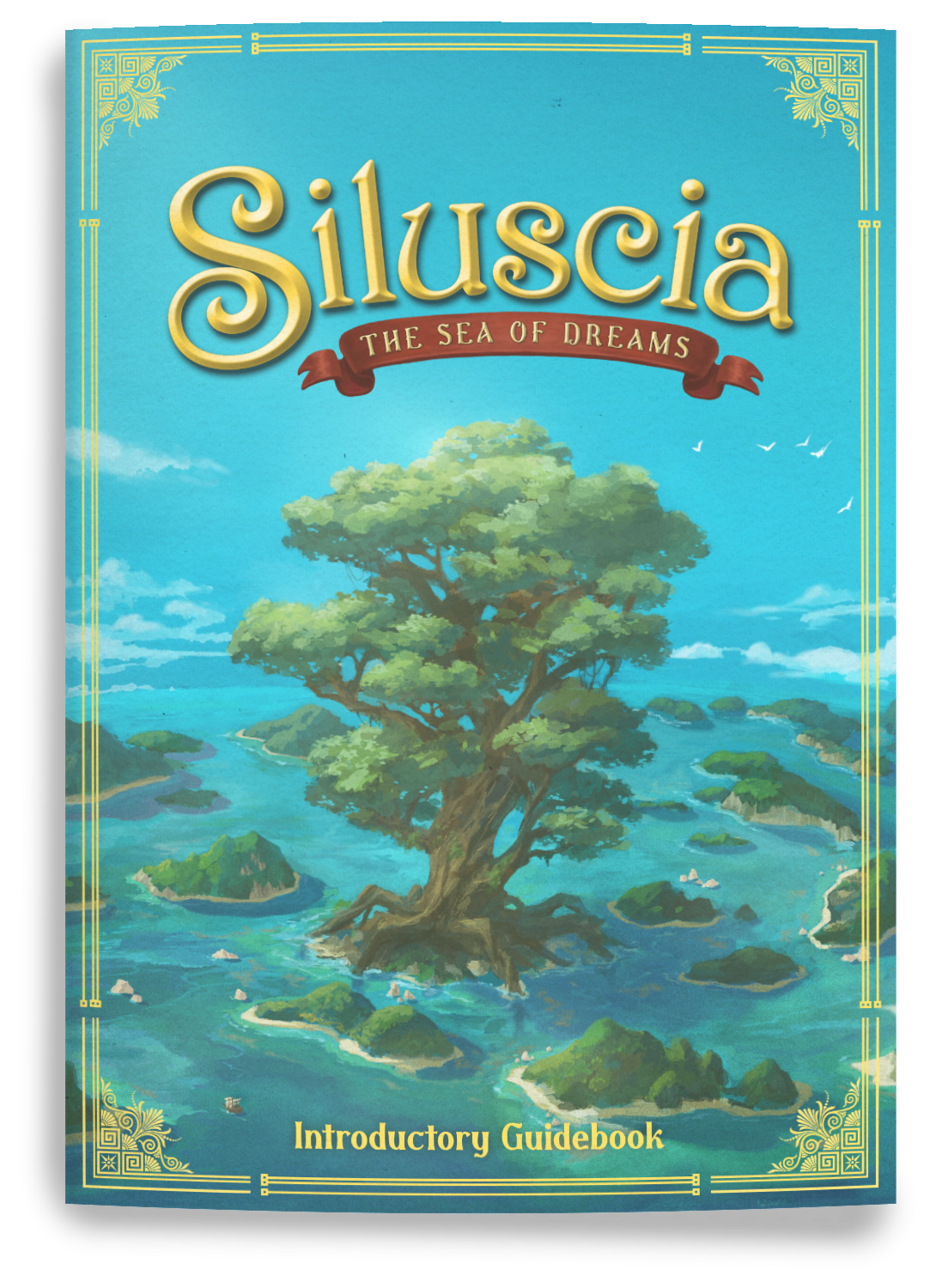 zine booklet mockup with a shadow